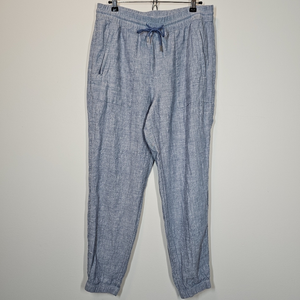Athleta Light Blue Drawstring Jogger Pants